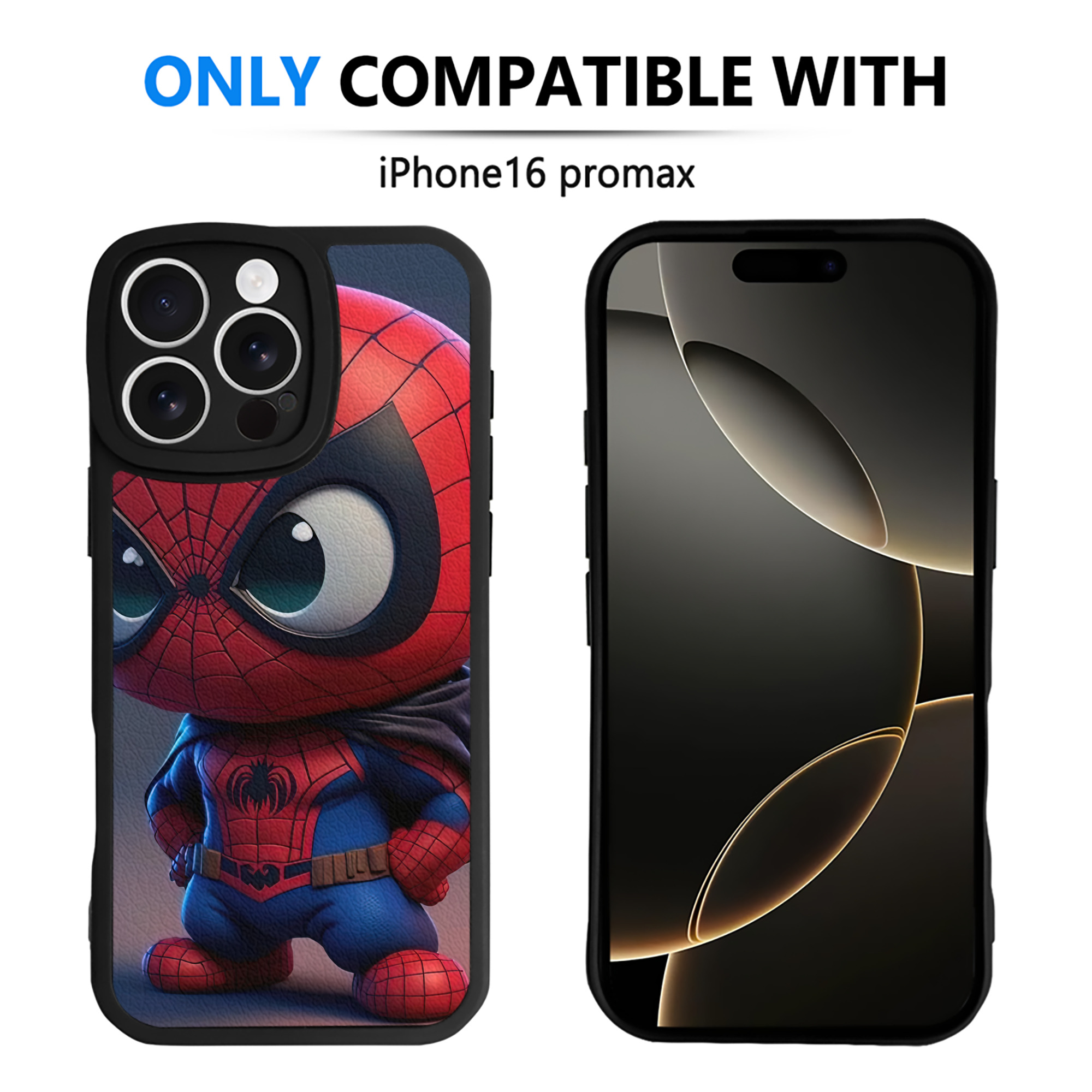 Spider Man スパイダーマン 【iPhone 16シリーズ対応】シリコンスマホケース（レザー調） 材質：シリコン